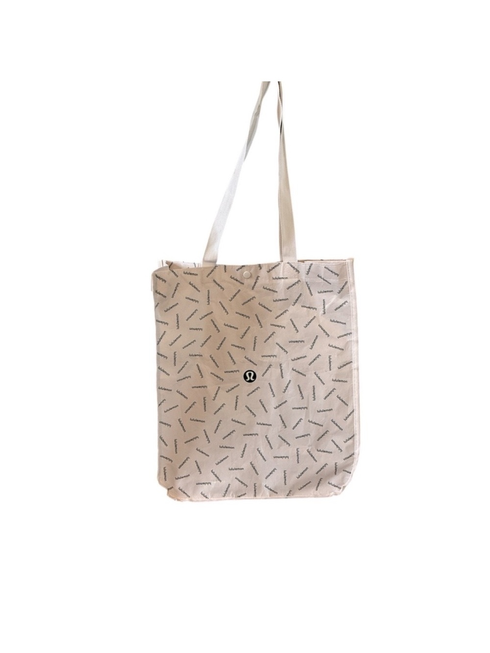 Lululemon Athletica Large White Green Reusable Shopping Tote Bag